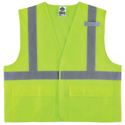 Ergodyne Lime Type R Class 2 Standard Mesh Vest, 8220HL