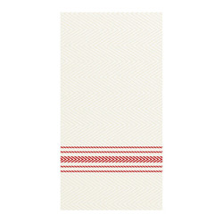 Hoffmaster White/Red Dinner Napkin,1/8 Fold,PK100 FP1110