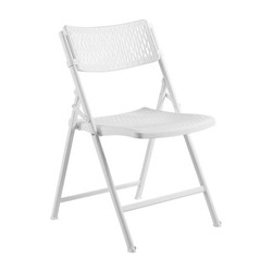 National Public Seating White Plastic folding chairs,PK4 1421