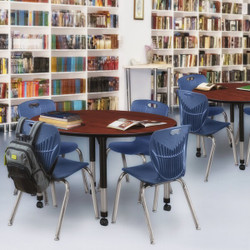 Regency Kee 48" Round Height Adjust Mobile Table TB48RNDCHAPCBK