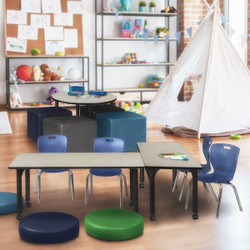 Regency Kee 48" x 24" Height Adjust Mobile Table MT4824PLAPCBK45NV
