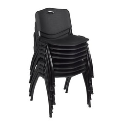 Regency M Stack Chairs,Black,PK8 4700BK8PK