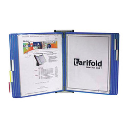 Tarifold Document Wall Display Unit,10 Blue Pocke W211