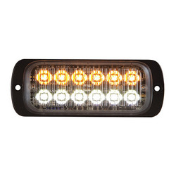 Buyers Products Thin Rect.r Strobe Light,Amber/Clear 8892602