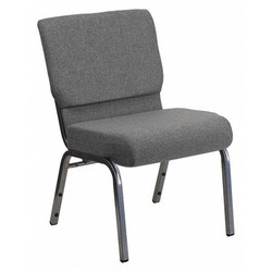 Flash Furniture Fabric Church Chair,Gray XU-CH0221-GY-SV-GG