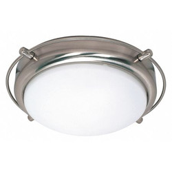 Nuvo Flush Fixture,2L,Frosted Glass,Br Nkl 60-608
