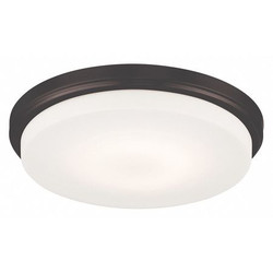 Nuvo Flush Fixture,1L,Frosted Glass,Bronze 62-709