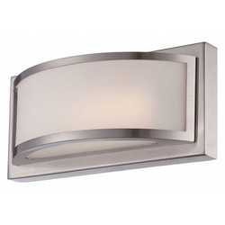 Nuvo Wall Fixture,1L,LED Sconce,Br Nickel 62-317