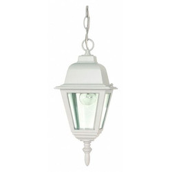 Nuvo Outdoor Hanging Fixture,1L,Clear Wht 60-487