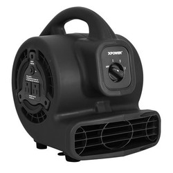 Xpower Air Mover,3 Speed,1/8 hp Motor P-80A-Black