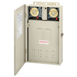 Intermatic Load Center,125A,w/Two T104M Mechs T40404R