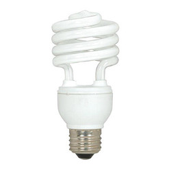 Satco Bulb,CFL,18W,T2,Medium Base,Spirals,PK3 S6273