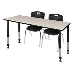 Regency Kee 60" x 30" Height Adjust Table,Maple MT6030PLAPBK40BK