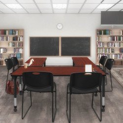 Regency Kee 48" x 24" Height Adjust Mobile Table MT4824CHAPCBK44BK