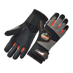 Proflex by Ergodyne Gloves,Anti-Vibe,Wrist Supprt,Blk,L,PR 9012