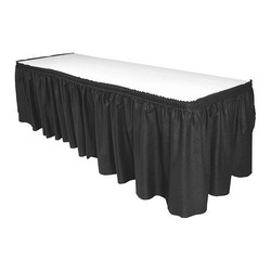 Genuine Joe Nonwoven Table Skirts,Polyester,Black GJO11916