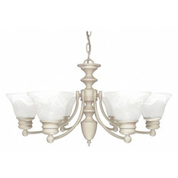 Nuvo Hanging Fixture,6L,Alabaster Glass,Wht 60-359