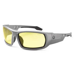 Skullerz by Ergodyne Safety Glasses,Matte Gry/Yellow Lens ODIN