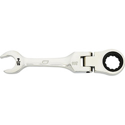 7/16" 90-Tooth 12 Point Stubby Flex Combination Ratcheting Wrench 86872