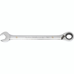 15mm 90-Tooth 12 Point Reversible Ratcheting Wrench 86615