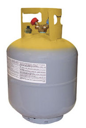 Yellow/Gray 1/2” ACME 50 lb. D.O.T-Approved Recovery Cylinder with Float Switch 66011