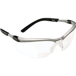 3M BX Reader Protective Eyewear 11375-00000-20 Clear Lens Silver Frame +2.0 Diopter 20 ea/Case 11375-00000-20