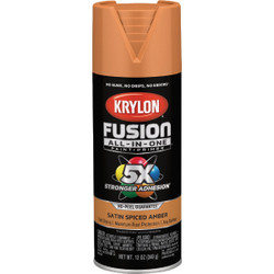 Krylon Fusion All-In-One 12 Oz. Satin Spray Paint, Spiced Amber K02750007