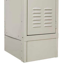 Global Industrial Steel Locker Accessory - Closed Front Base 12""W x 6""H - Tan