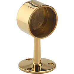 Lavi Industries Flush End Post for 2"" Tubing Polished Brass