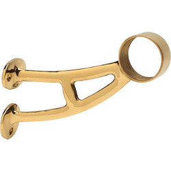 Lavi Industries Bar Mount Bracket for 2"" Tubing Polished Brass