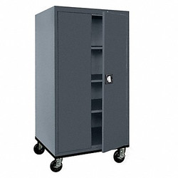 Sandusky Lee Mobile Shelving Cabinet,Charcoal,Keyed TA3R362466-02