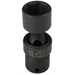 Sunex Universal Impact Socket,6Pt,1/4"Dr,13mm 813UM