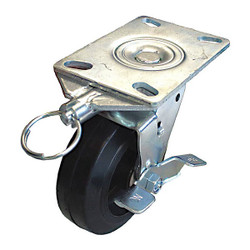 Sim Supply Standard Plate Caster,Swivel,410 lb.  P21S-RY060R-16-WB-DL