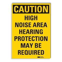 Lyle Hearing Caution Rflctv Label,7inx10in  LCU3-0413-RD_10x7
