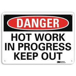 Lyle Danger Sign,7 in x 10 in,Aluminum  U3-1663-RA_10X7