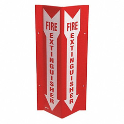 Brady Fire Extinguisher Sign,18X8-1/2",FEXT SP818V