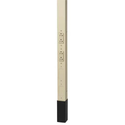 Hubbell Wiring Device-Kellems Service Pole,Ivory,10 ft. 2" L,2.13" W HBLPP10AI