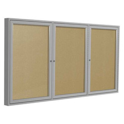 Ghent Enclosed Bulletin Board,Tack,72x48 In. PA34872VX-181