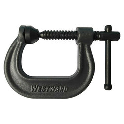 Westward C-Clamp,Gray,2-1/4 in Throat D. 806ET1