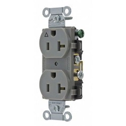 Bryant Receptacle,Gray,20A,3 Wires,Side Winning CR20IGRY
