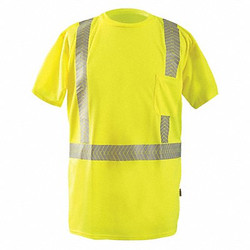 Occunomix Short Sleeve T-Shirt,L,ANSI Class 2 LUX-TSSP2B-YL