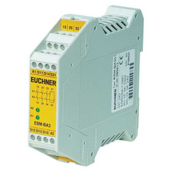 Euchner Safety Relay,In 24VAC/DC,8A @ 250V AC  ESM-BA301