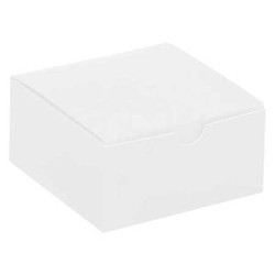 Partners Brand Gift Box,4x4x2",White,PK100 GB442