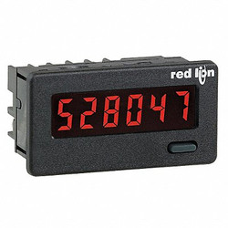 Red Lion Controls Counter,Red LED,6 Digits,2.25" D  LD400600