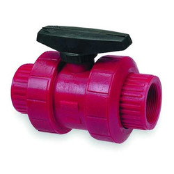 Chemtrol Manual 2-Way Ball Valve,Socket,PVDF S65TB-V 1/2