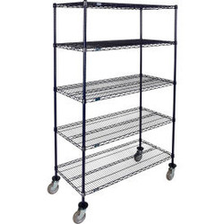Nexel 5 Shelf Truck Nexelon 60""W x 24""D x 60""H Polyurethane Swivel Casters