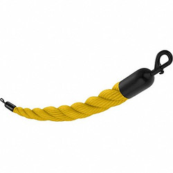 Visiontron Barrier Rope,1-1/2 In x 6 ft,Yellow 843YW72SE-SB