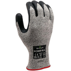 Showa Knit Gloves,Gray,7.2 in,L,PR XC800L-08