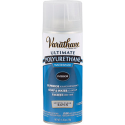 Varathane Satin Clear Interior Water-Based Spray Polyurethane, 11.25 Oz. 200281
