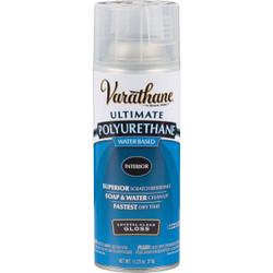 Varathane Gloss Clear Interior Water-Based Spray Polyurethane, 11.25 Oz. 200081